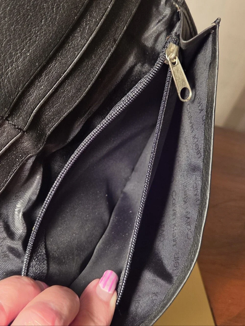Vintage Calvin Klein Long Fold Pebbled Texture Leatger Wallet
